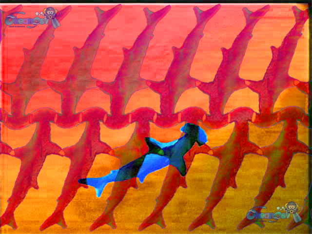 okeaons fine art images/shark dance 1